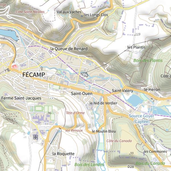 Plan cartographique de Parcours du Parc de la Rivière