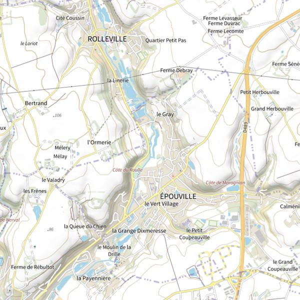 Plan cartographique de Parcours du parc des saules