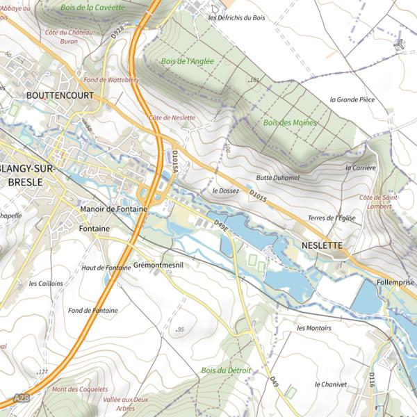 Plan cartographique de Parcours du petit marais