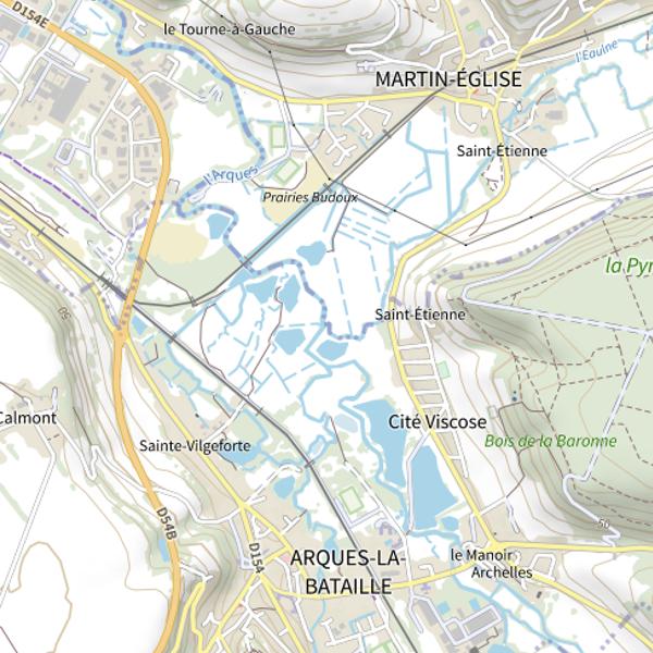 Plan cartographique de Parcours du Pont Jaune