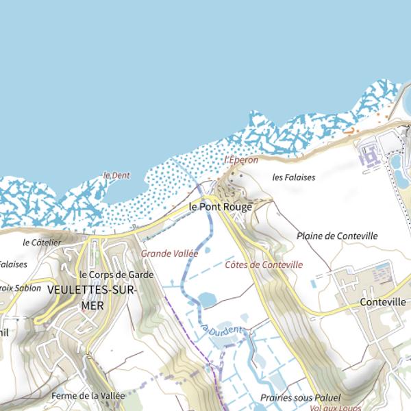 Plan cartographique de Parcours du pont rouge