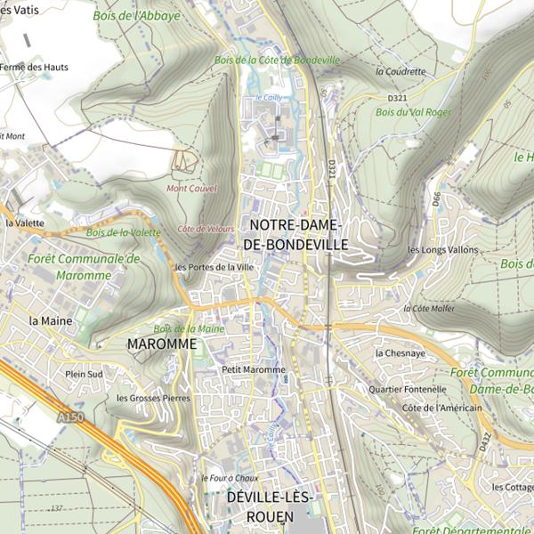 Plan cartographique de Parcours du resto du coeur