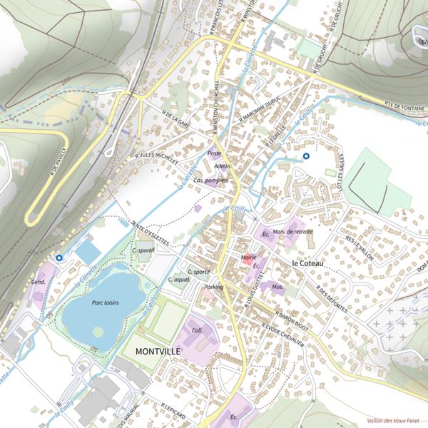 Plan cartographique de Parcours du stade de foot