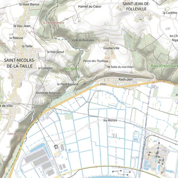 Plan cartographique de Parcours du Tancarville