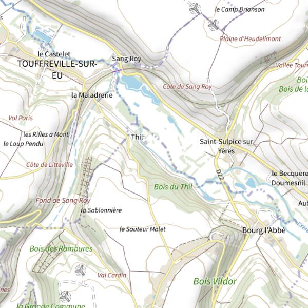 Plan cartographique de Parcours du Thil