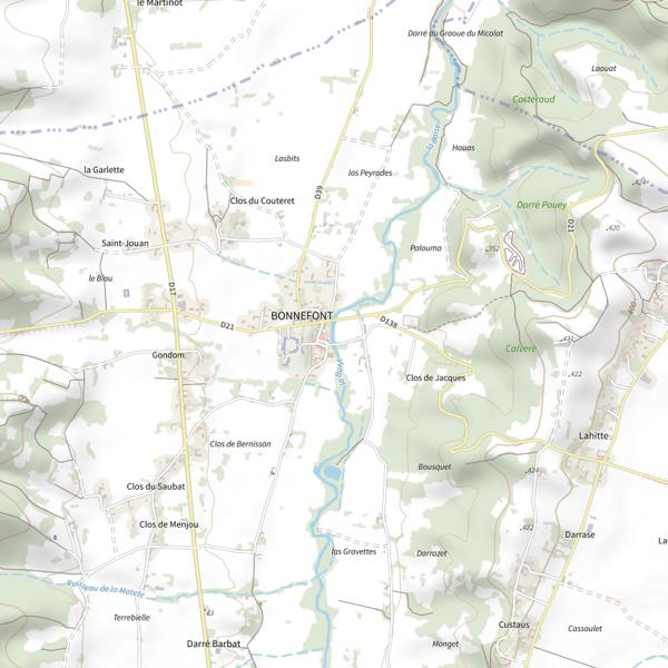 Plan cartographique de Parcours enfant Baïse