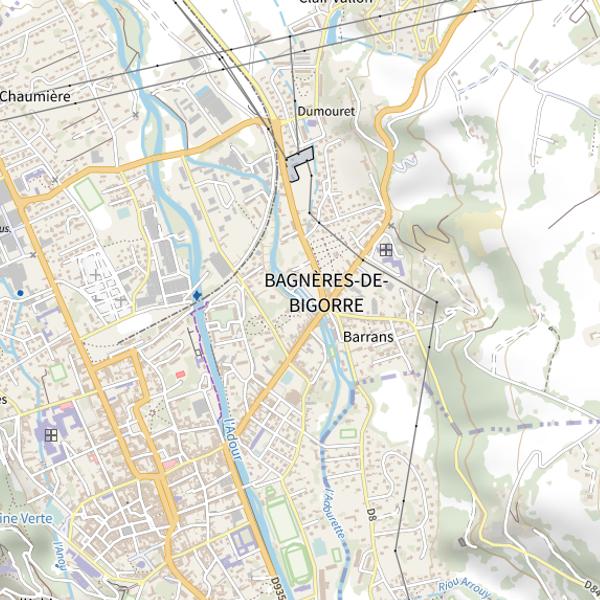 Plan cartographique de Parcours enfant de l'Adourette