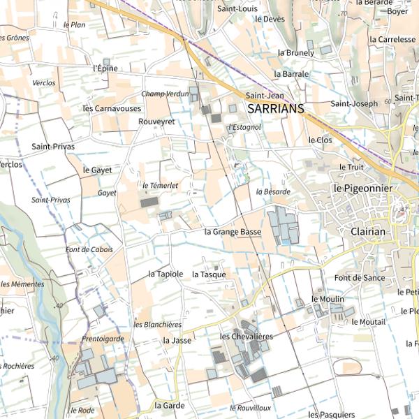 Plan cartographique de Parcours enfant de Sarrians