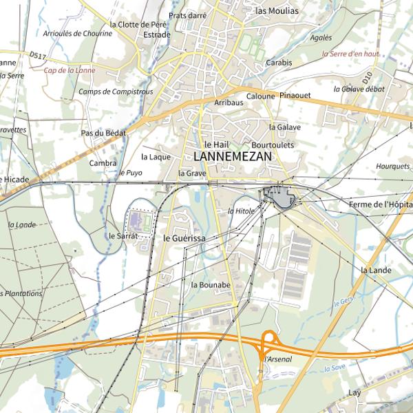 Plan cartographique de Parcours enfant du Guérissa