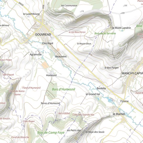Plan cartographique de Parcours FD Eaulne