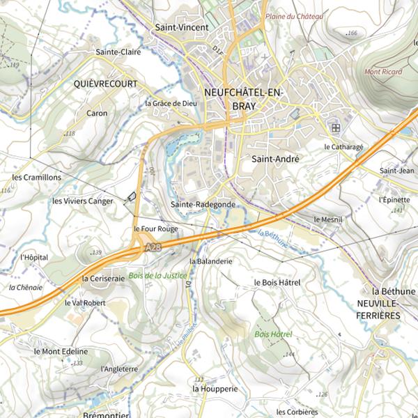 Plan cartographique de Parcours fédéral du Moulin Bleu