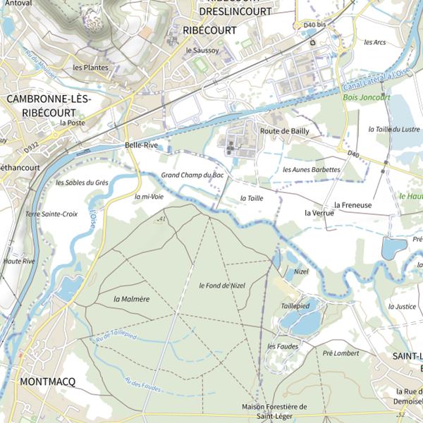 Plan cartographique de Parcours Float-tube - Montmacq