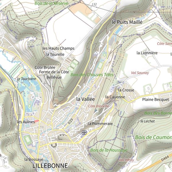 Plan cartographique de Parcours Goubermoulins