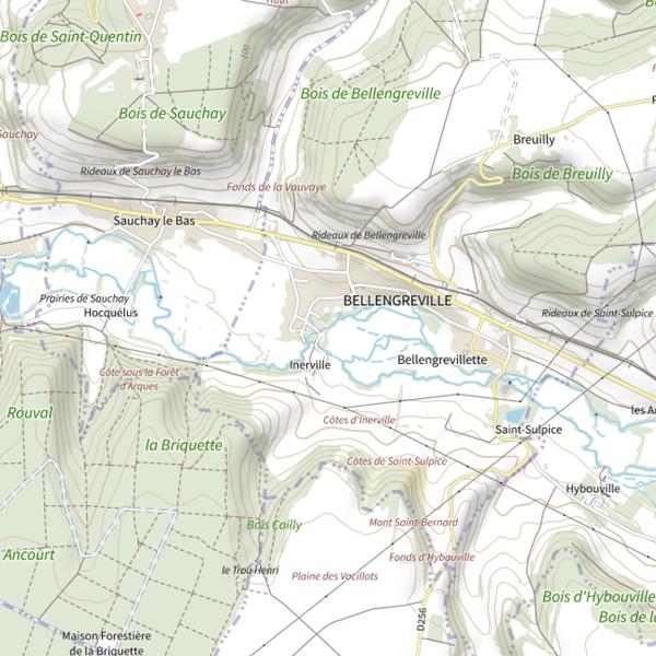 Plan cartographique de Parcours Inerville (Bellengreville)