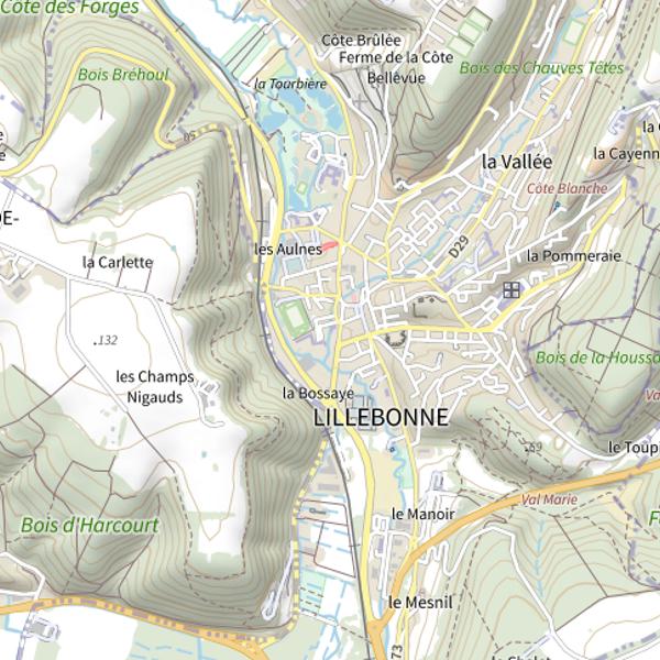 Plan cartographique de Parcours juliobona