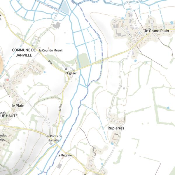 Plan cartographique de Parcours la Muance