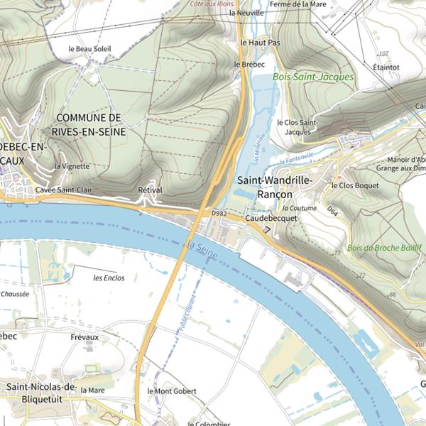 Plan cartographique de Parcours la Rançon