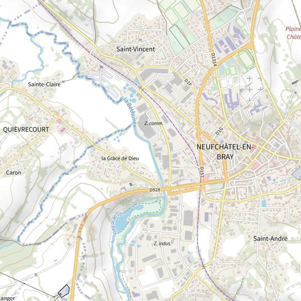 Plan cartographique de Parcours Leclerc