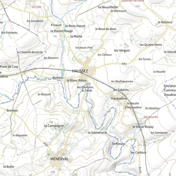 Plan cartographique de Parcours les coutures