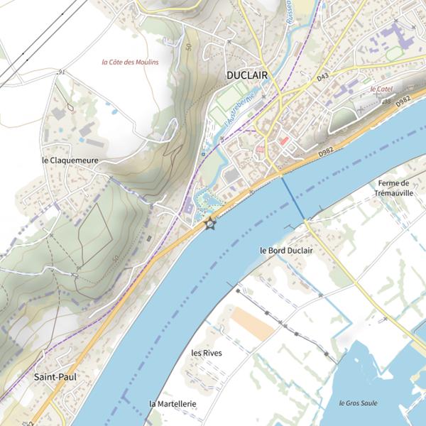 Plan cartographique de Parcours Les eaux mêlées