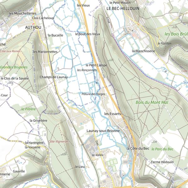 Plan cartographique de Parcours Loisir/Les Essarts