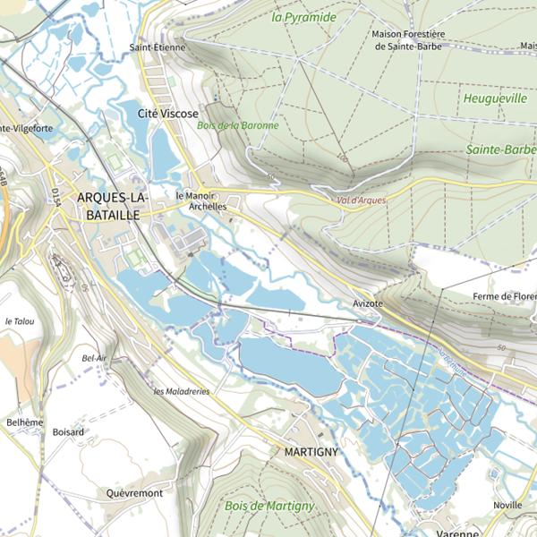 Plan cartographique de Parcours migrateur Béthune