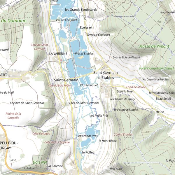 Plan cartographique de Parcours mouche migrateurs (St-Germain)