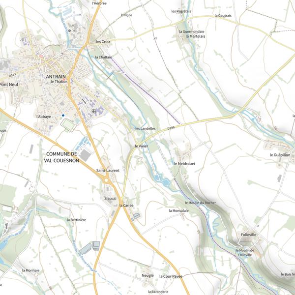 Plan cartographique de Parcours mouche sur la Loisance