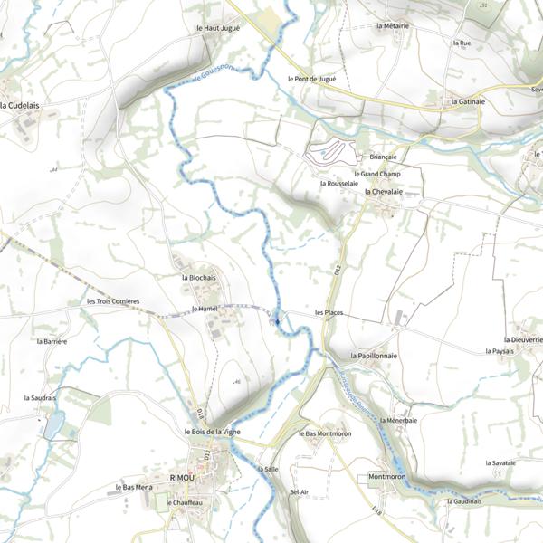 Plan cartographique de Parcours mouche sur le Couesnon