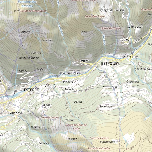 Plan cartographique de Parcours No-Kill du Bastan