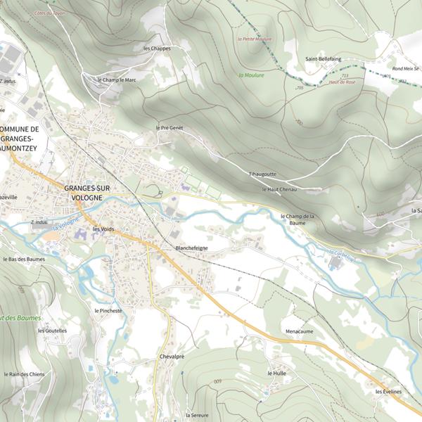 Plan cartographique de Parcours No-kill et/ou mouche uniquement
