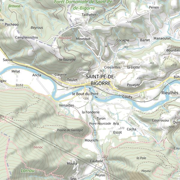 Plan cartographique de Parcours No-Kill Gave de Pau