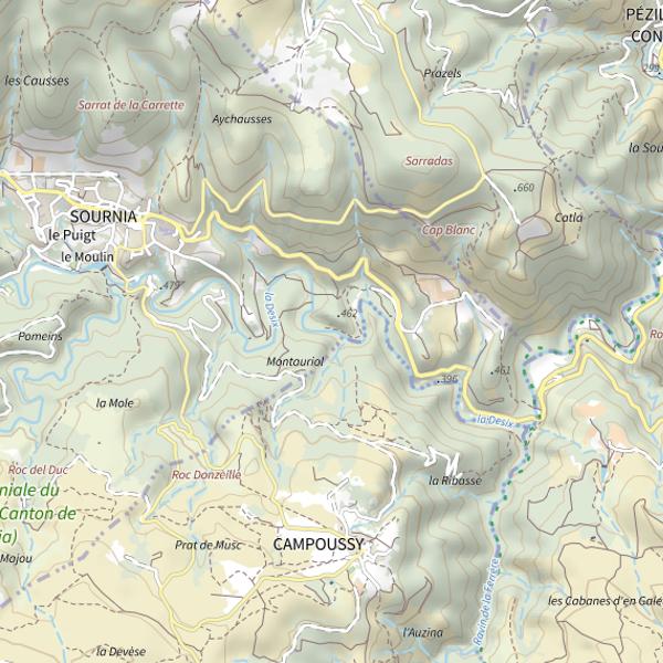 Plan cartographique de Parcours No-kill Mouche et Leurre