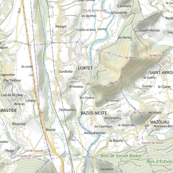 Plan cartographique de Parcours No-kill Neste d'Aure