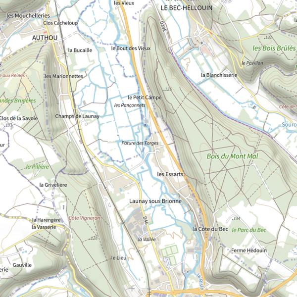 Plan cartographique de Parcours Option