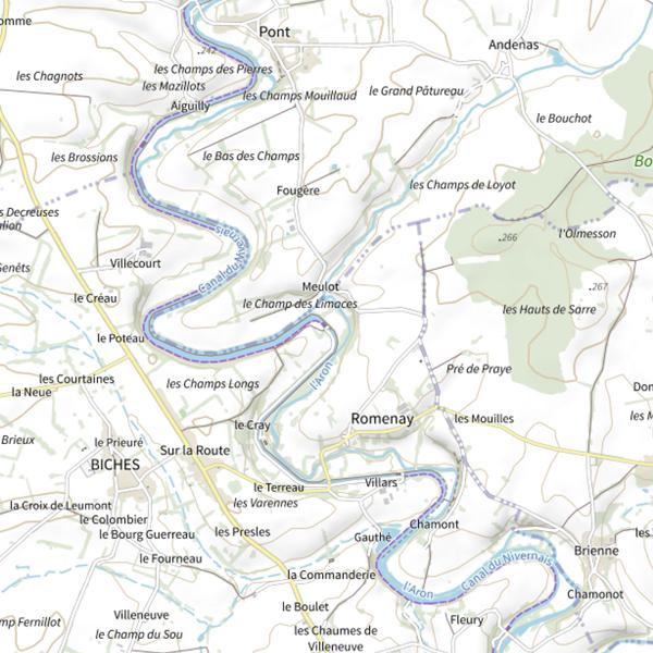 Plan cartographique de Parcours Passion d'Eguilly