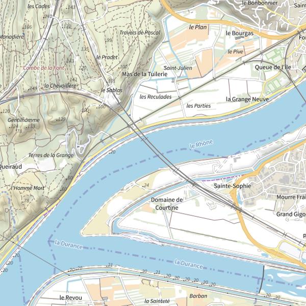 Plan cartographique de Parcours Passion (Gard)