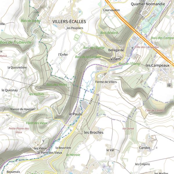 Plan cartographique de Parcours Paulu