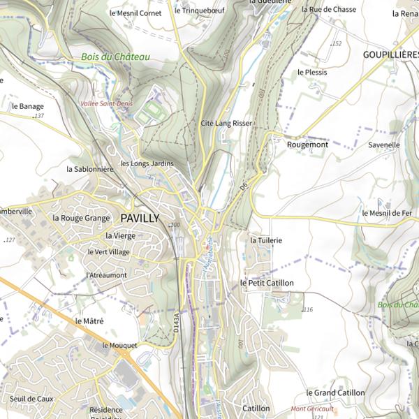 Plan cartographique de Parcours Pavilly