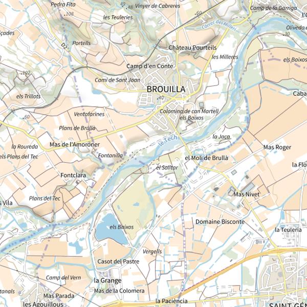Plan cartographique de Parcours Pêche de Loisir