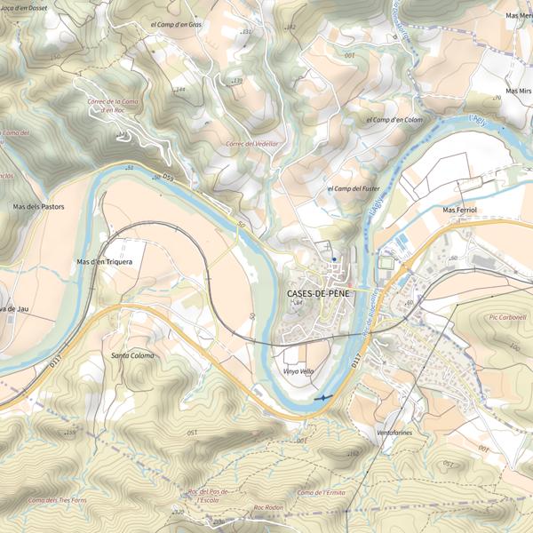 Plan cartographique de Parcours Pêche en Float-tube