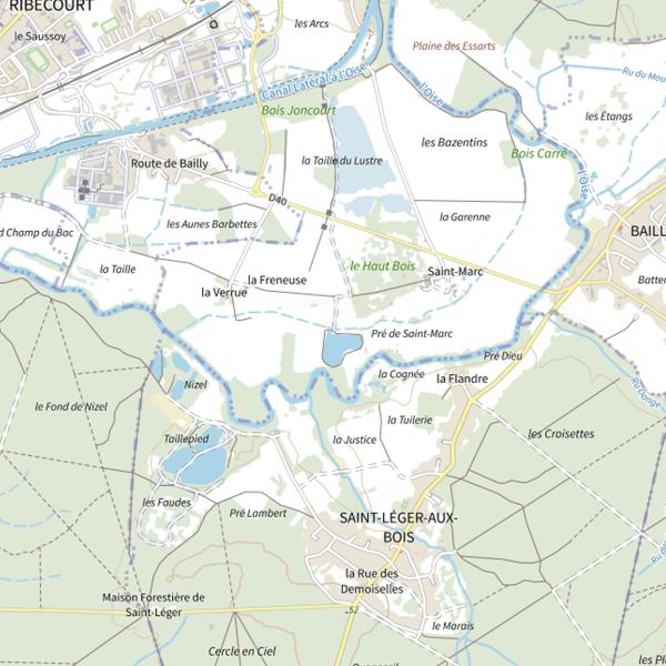 Plan cartographique de Parcours pédagogique de la Fréneuse