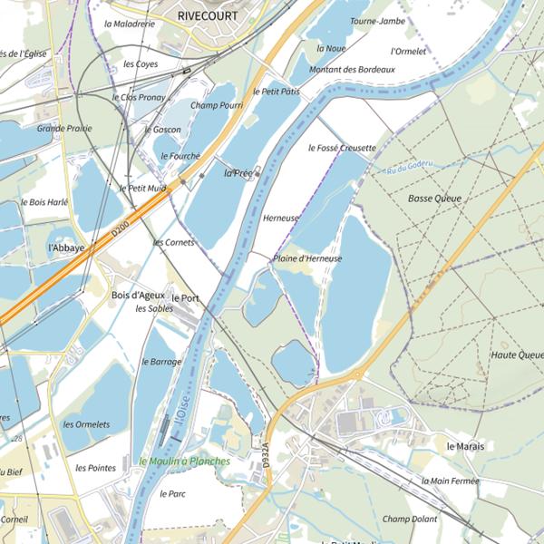 Plan cartographique de Parcours pédagogique Verberie