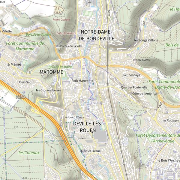 Plan cartographique de Parcours Raymond Duflo