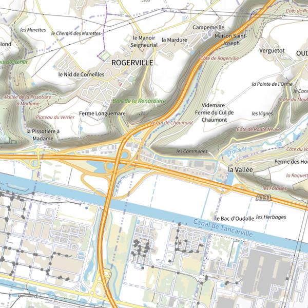 Plan cartographique de Parcours rivière du rogerval