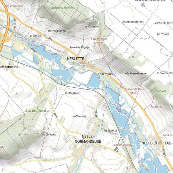 Plan cartographique de Parcours rivière (Seine-Maritime)