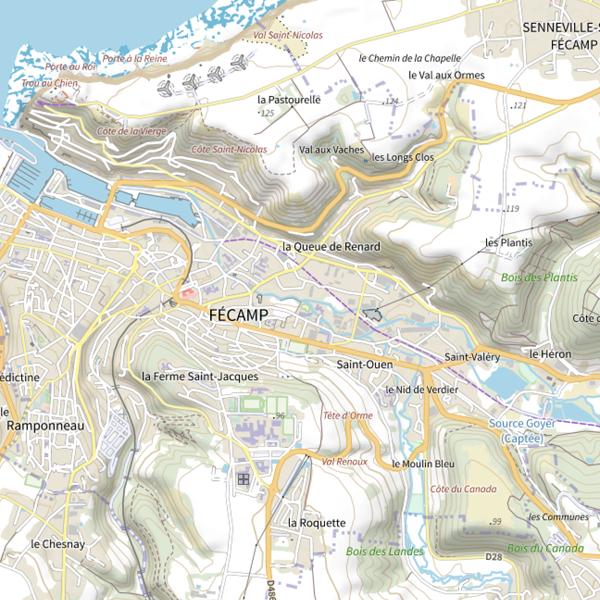 Plan cartographique de Parcours Saint Benoit