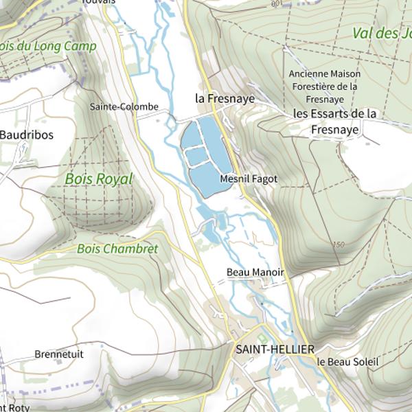 Plan cartographique de Parcours Saint Hellier