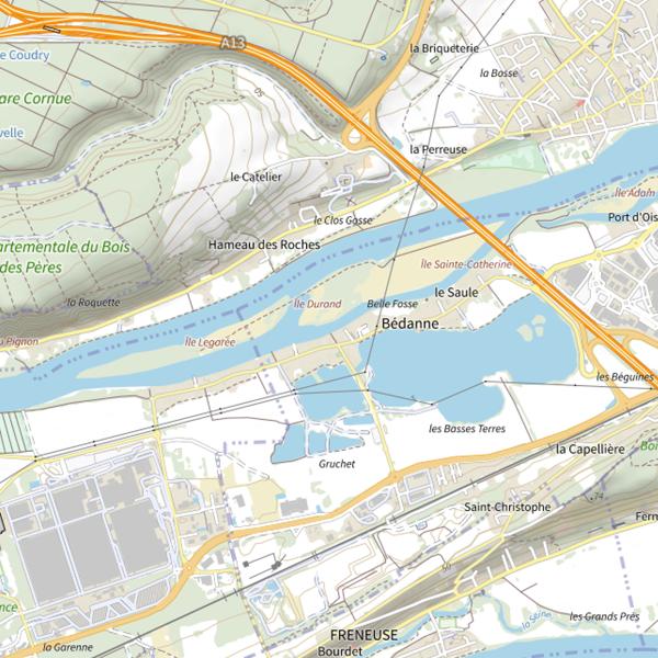 Plan cartographique de Parcours seine (Seine-Maritime)