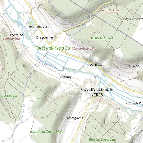 Plan cartographique de Parcours Sept Meules